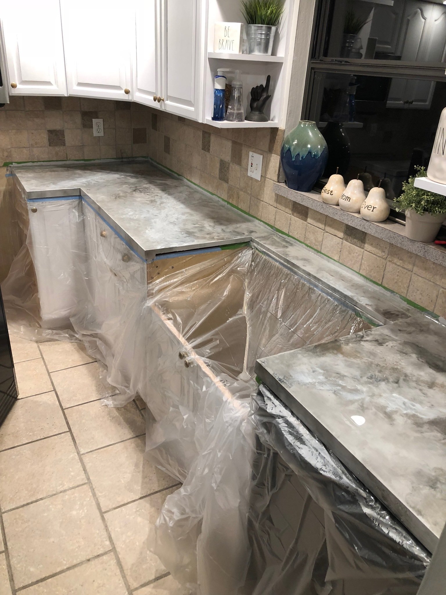 An Affordable Solution To Ugly Countertops Frickin' Fab